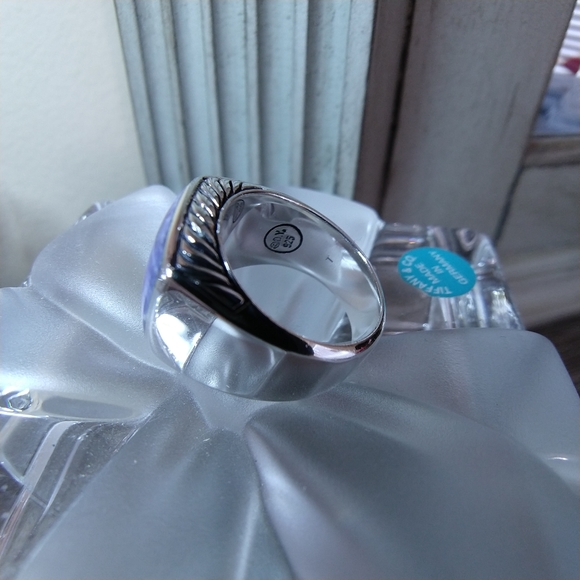 SOLD David Yurman signet ring, sterling silver, retired design, 925, 10 - Picture 6 of 9